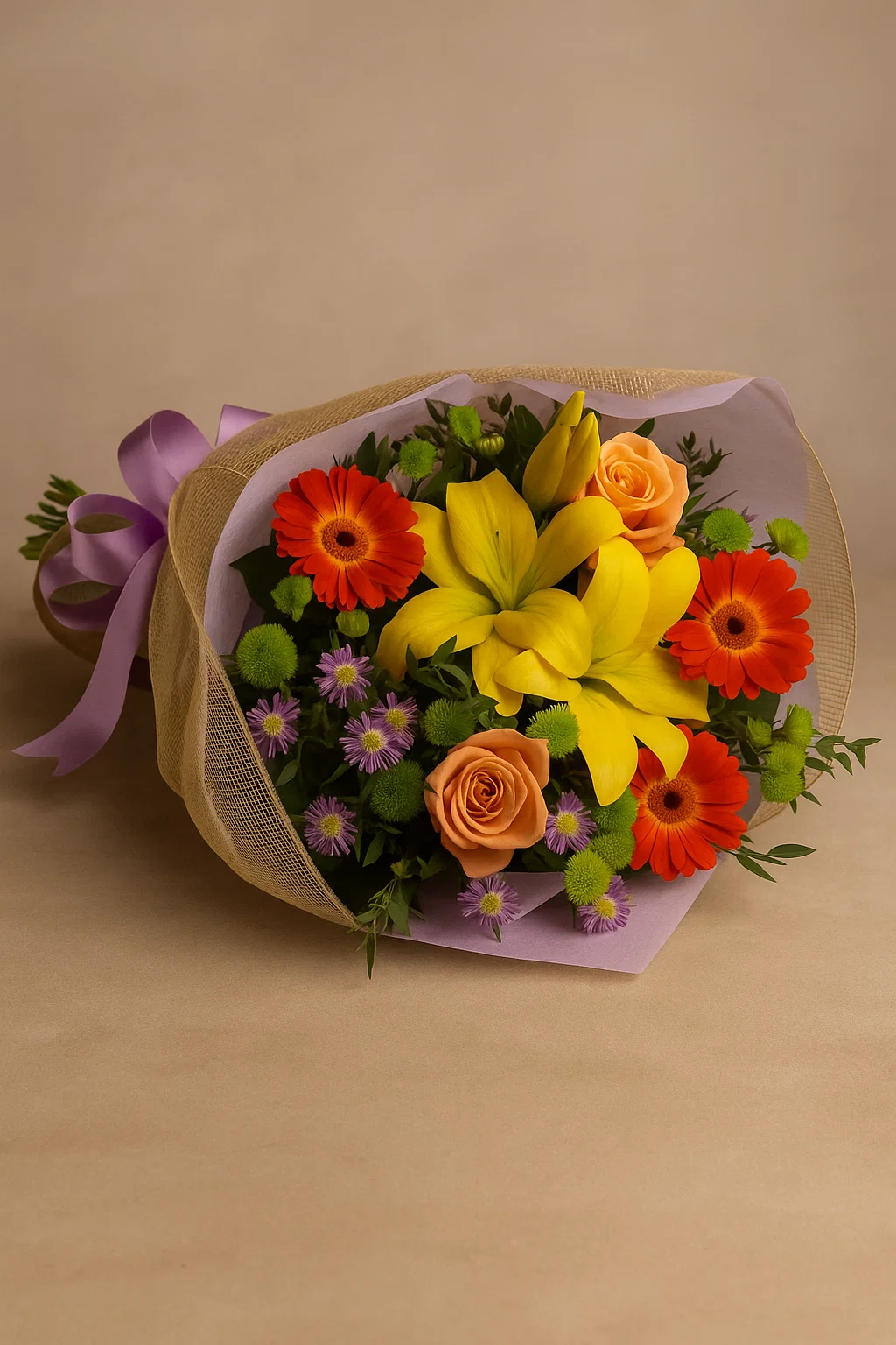 Bright seasonal bouquet Gold Coast florist same day delivery with fresh mixed flowers designers choice