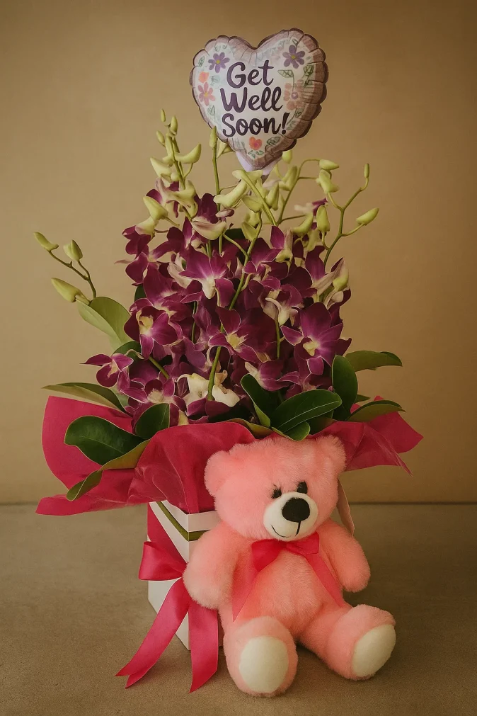 hospital flowers combo orchids Florist GC