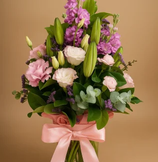 custom pastel flower arrangement in soft tones – Flowers of Southport