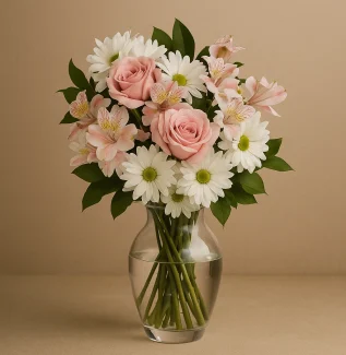 vase flower arrangement