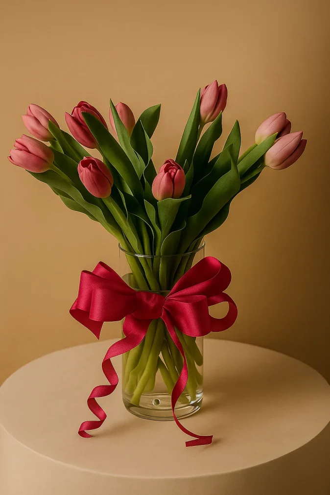 pink tulip bouquet