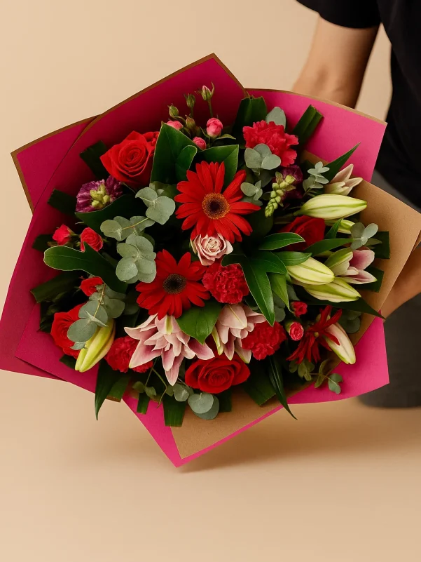 Vanessa Elite bouquet Gold Coast florist same day delivery with premium mixed flowers in elegant wrapping