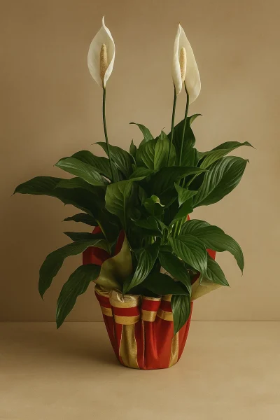 peace lily plant gift Gold Coast indoor plant with white flowers same day delivery