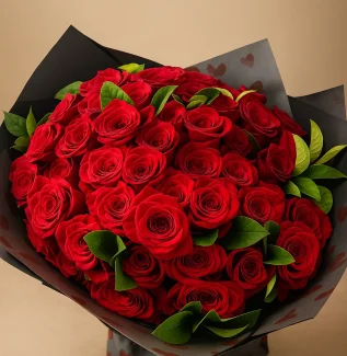 50 red roses