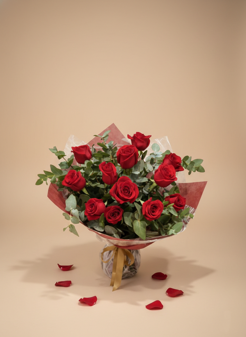 Eternity red rose bouquet