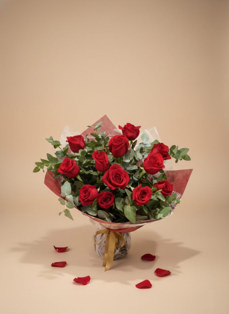 Timeless Love rose bouquet Gold Coast florist same day delivery with premium red roses