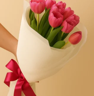pink tulip bouquet