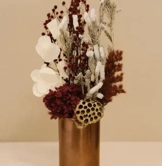 Scarlett red dried flowers in vase Gold Coast long lasting floral gift