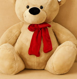 Large 80cm plush teddy bear gift add-on for flower delivery