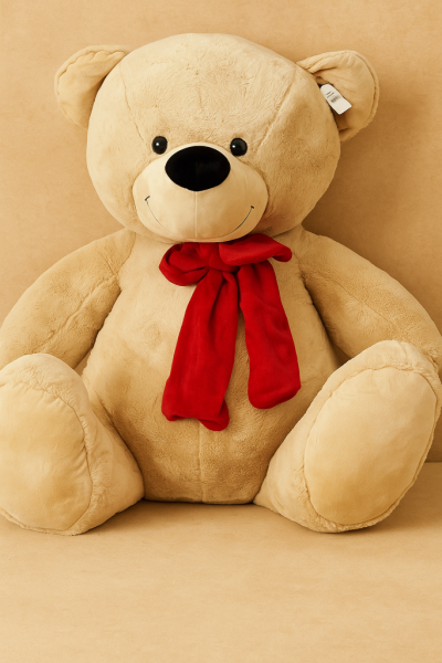 Large 80cm plush teddy bear gift add-on for flower delivery
