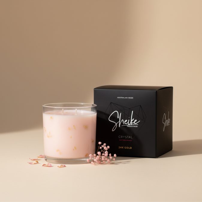 24 gold candle Gold Coast add-on for flower delivery