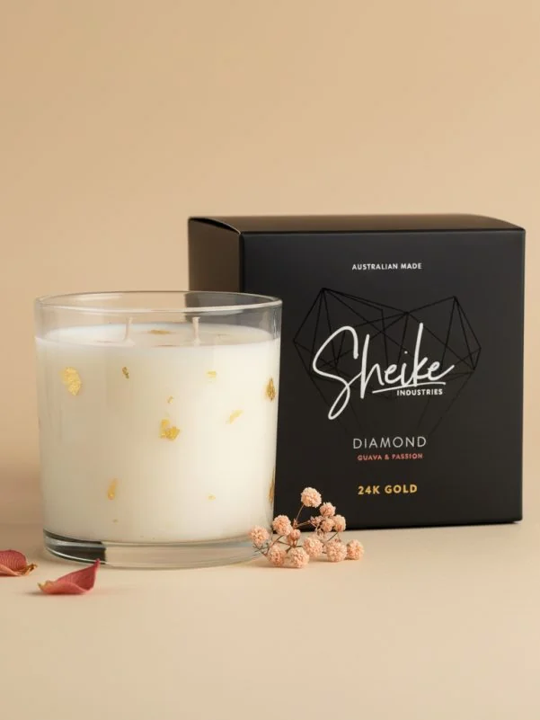 24 gold candle Gold Coast add-on for flower delivery