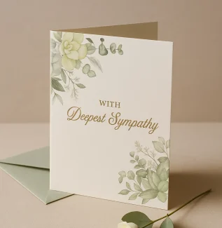 Sympathy Greeting Card Flowers of Southport