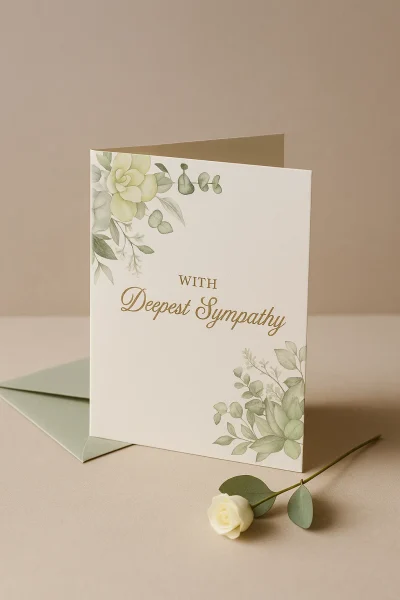 Sympathy Greeting Card Flowers of Southport