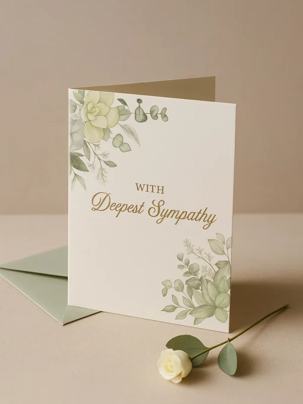 Sympathy Greeting Card Flowers of Southport