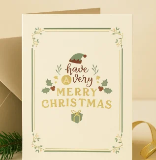 Merry Christmas Greeting Card Flowers of Southport