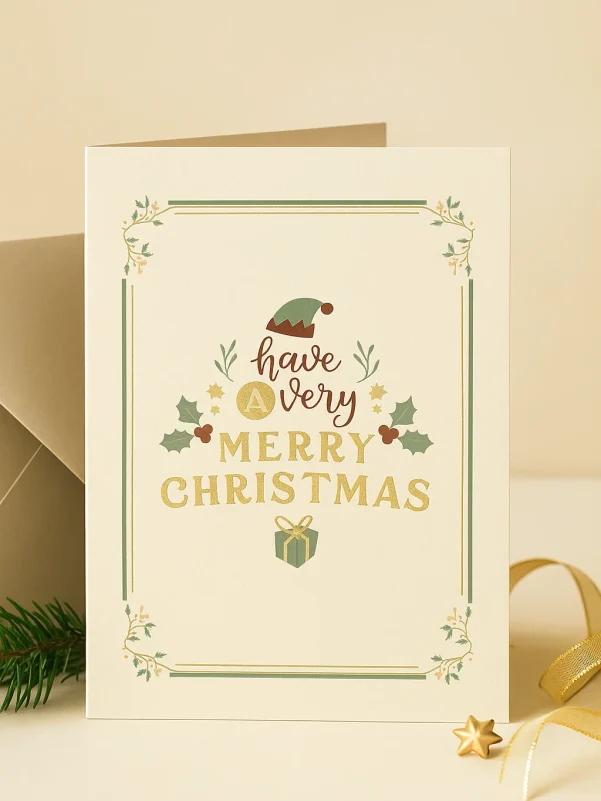 Merry Christmas Greeting Card Flowers of Southport