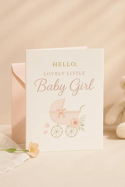 Greeting Cards - New Baby Girl