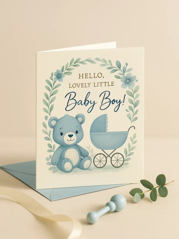 Greeting Cards - New Baby Boy