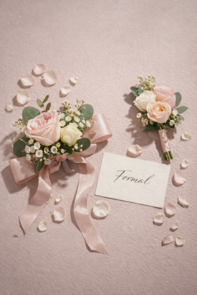 Formal flowers including corsages and boutonniere for special events Gold Coast