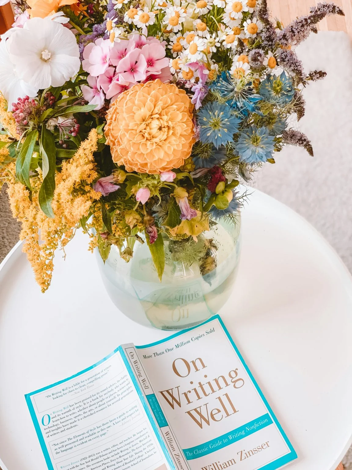 Seasonal flowers prepared by a florist