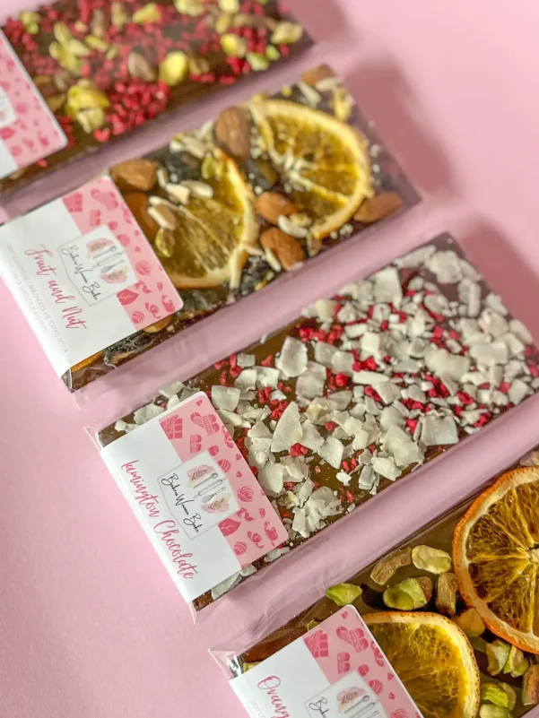 Handmade dark chocolate bars - gift add-on from Flowers of Southport